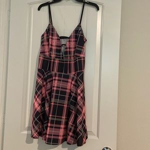 Pink plaid dress